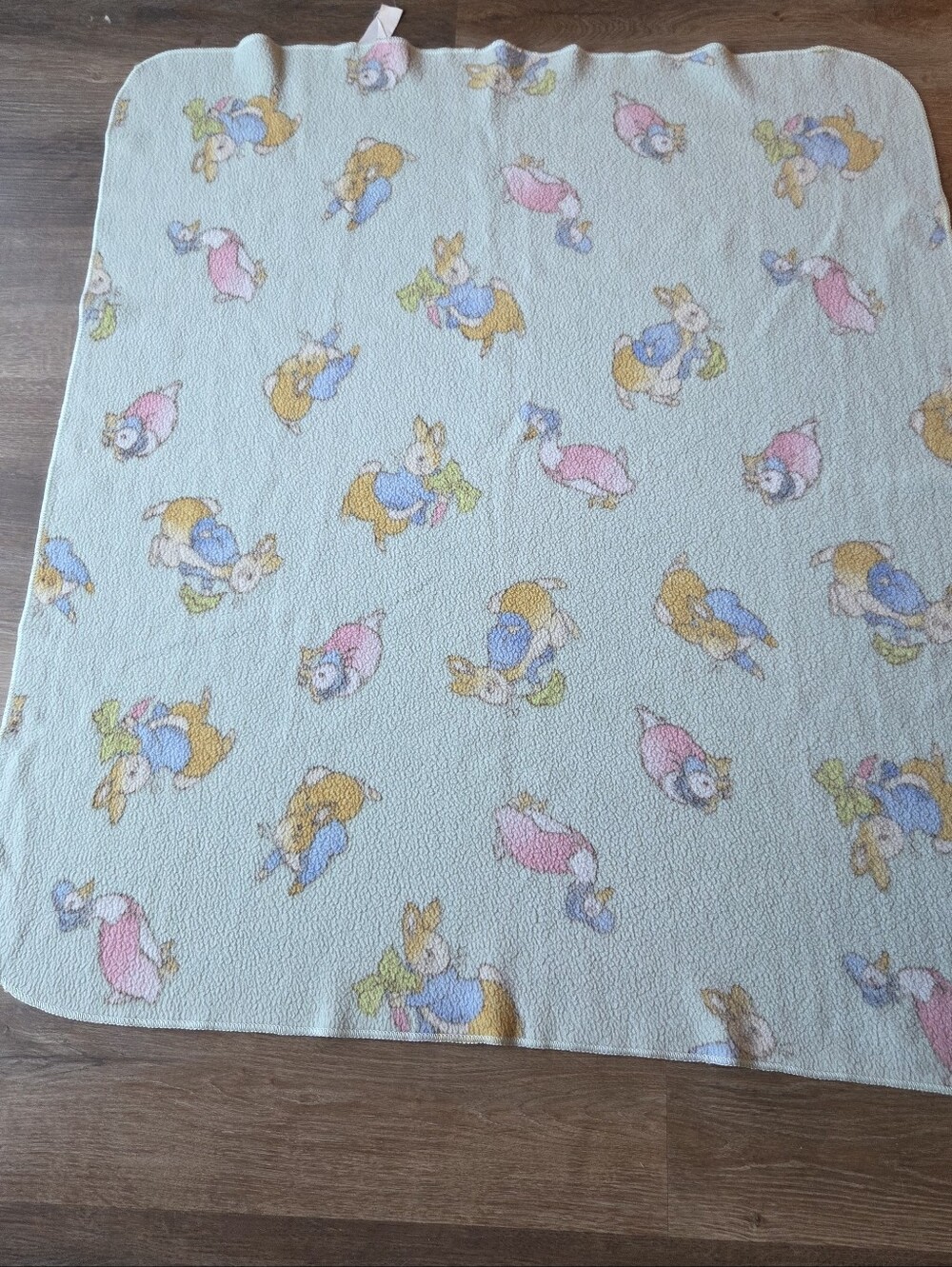 Vintage 2001 Beatrix Potter Peter Rabbit Fleece Baby Blanket